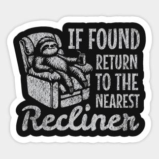 If Found, Return to Nearest Recliner Father's Day Sticker